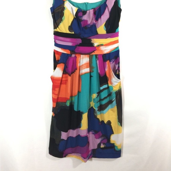 Bisou Bisou Watercolor Sleeveless Dress - Picture 4 of 5